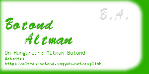 botond altman business card